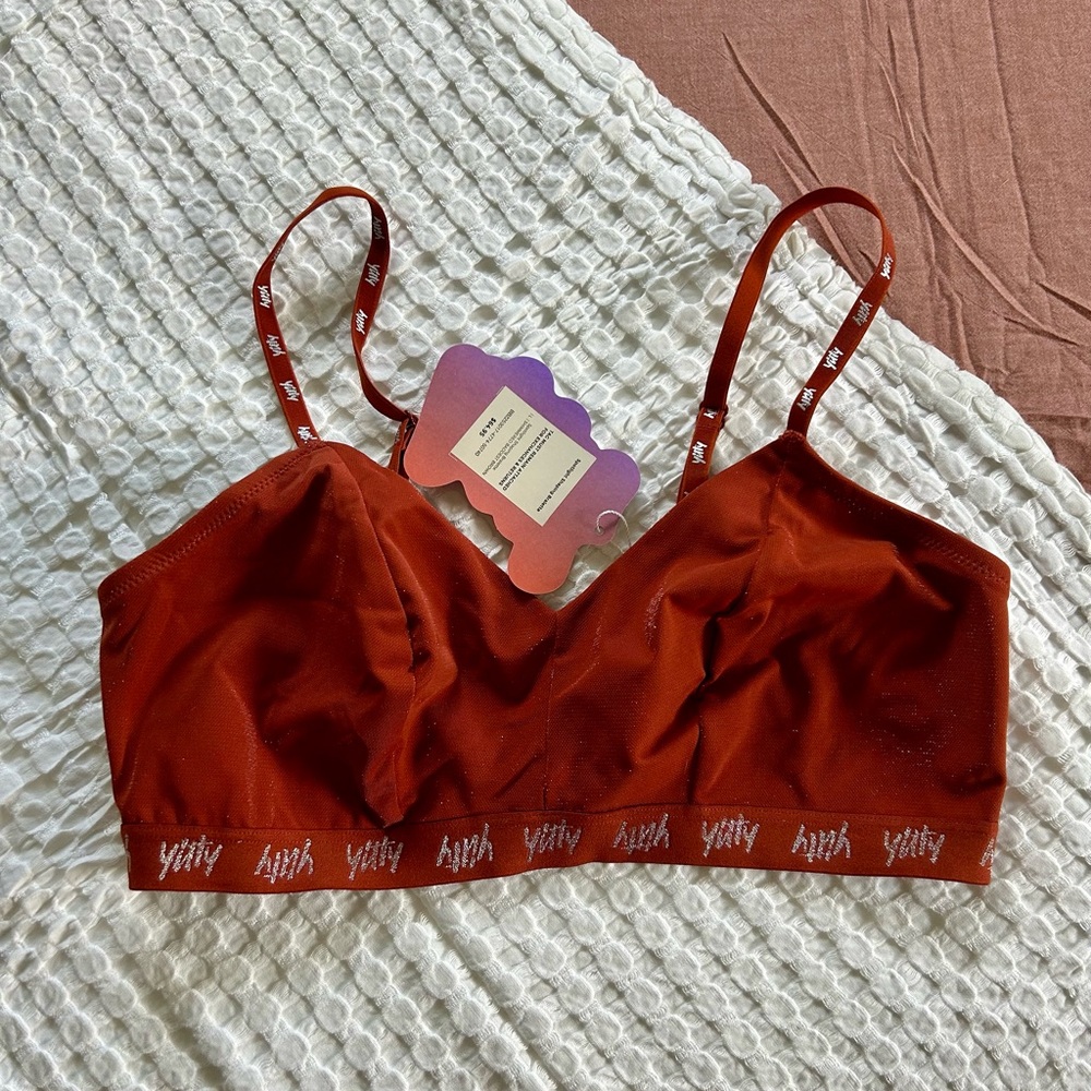 NWT - YITTY Shimmered Baddest Brown Spotlight Shaping Bralette - L